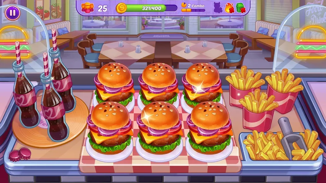 Cooking Crush - Cooking Game (Кукинг Краш) [МОД Menu] Screenshot 1