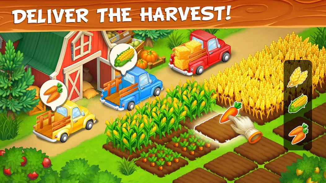 Farm Town - Family Farming Day (Фарм Таун) [МОД Много денег] Screenshot 2