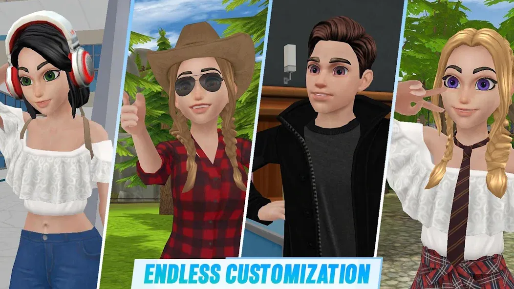 Virtual Sim Story: Home & Life (Виртуальная история симулятора) [МОД Бесконечные монеты] Screenshot 3