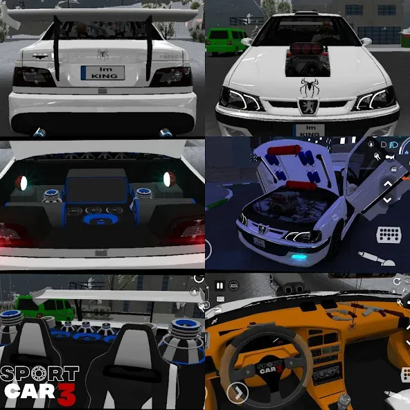 Sport car 3 : Taxi & Police - (Спорткар 3) [МОД Бесконечные монеты] Screenshot 1