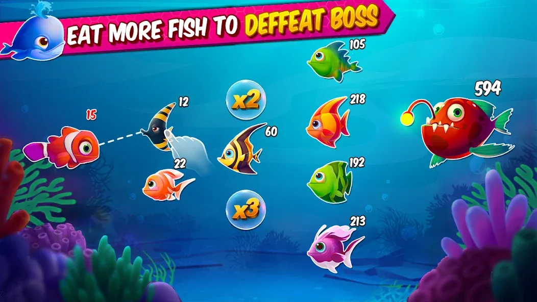 Big Eat Fish Games Shark Games [МОД Все открыто] Screenshot 2
