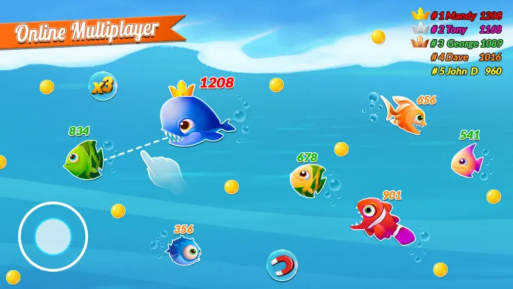 Fish.IO Fish Games Shark Games (Фиш Ай О Фиш Геймс Шарк Геймс) [МОД Много денег] Screenshot 2