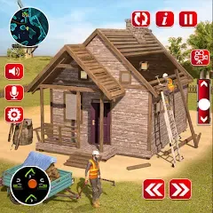 Взломанная Wood House Construction Game  [МОД Unlimited Money]