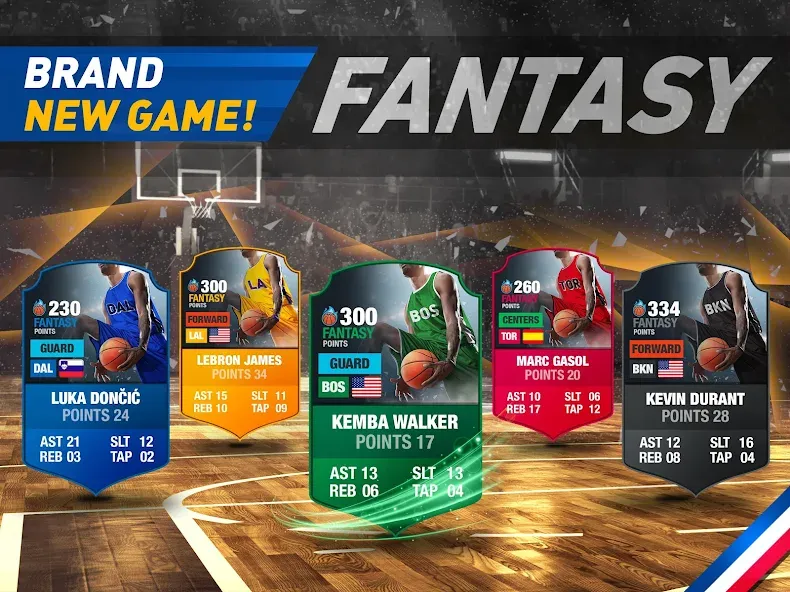 Basketball Fantasy Manager NBA [МОД Бесконечные деньги] Screenshot 3