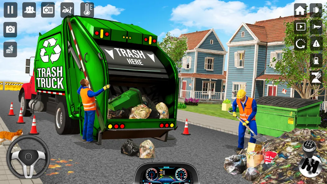 Trash Truck Games Simulator 3D [МОД Бесконечные монеты] Screenshot 1
