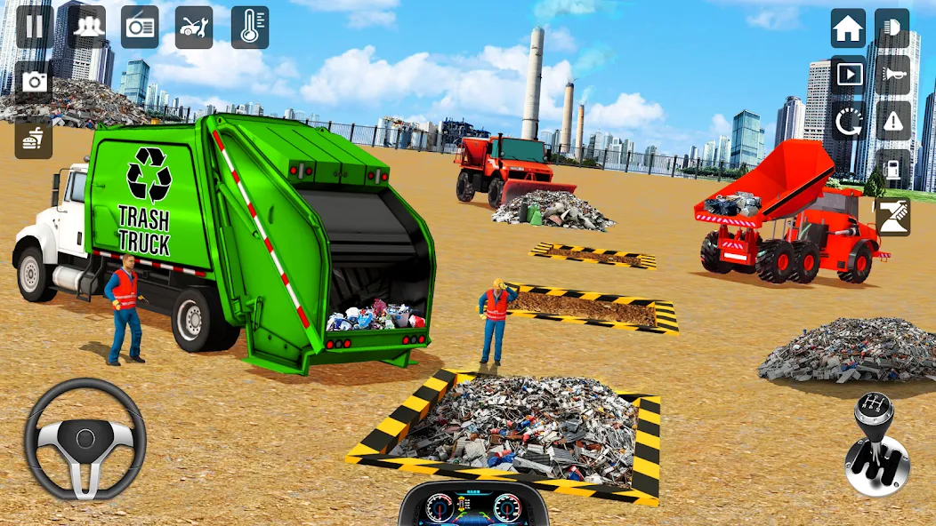 Trash Truck Games Simulator 3D [МОД Бесконечные монеты] Screenshot 3