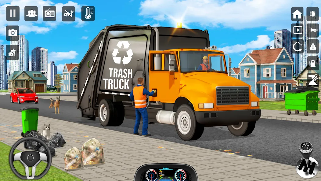 Trash Truck Games Simulator 3D [МОД Бесконечные монеты] Screenshot 5