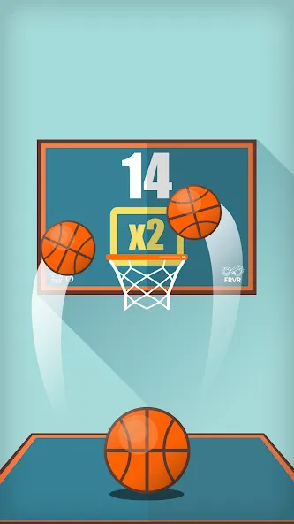 Basketball FRVR - Dunk Shoot (Баскетбол ФРВР) [МОД Бесконечные монеты] Screenshot 1