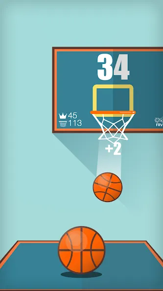 Basketball FRVR - Dunk Shoot (Баскетбол ФРВР) [МОД Бесконечные монеты] Screenshot 4