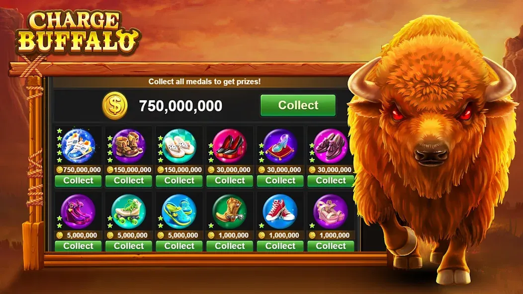 Charge Buffalo Slot-TaDa Games (Чардж Буффало Слот) [МОД Много монет] Screenshot 5