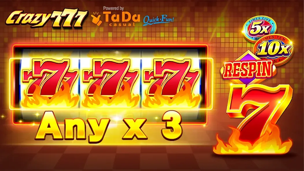 Crazy 777 Slot-TaDa Games (Крэйзи 777 Слот) [МОД Unlimited Money] Screenshot 1