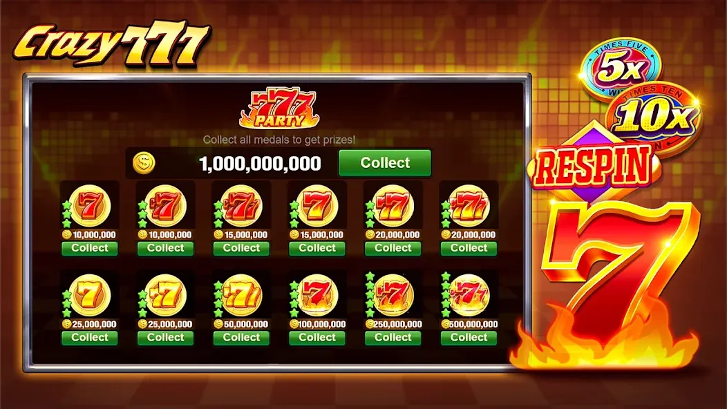 Crazy 777 Slot-TaDa Games (Крэйзи 777 Слот) [МОД Unlimited Money] Screenshot 3