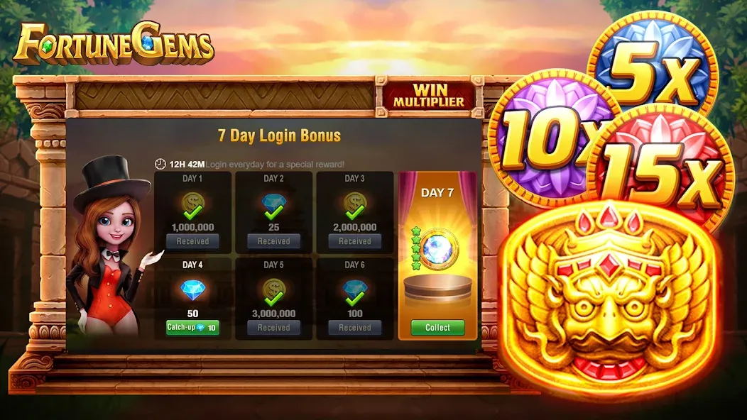 Slot Fortune Gems-TaDa Games (Слот Форчун Гемс) [МОД Меню] Screenshot 3