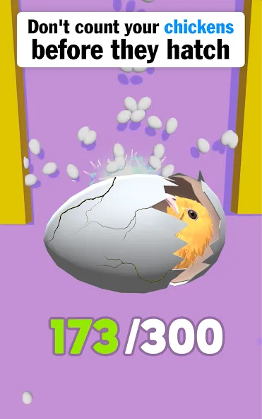 Eggs & Chickens: Cut Rope Game (Яйца и куры) [МОД Unlimited Money] Screenshot 1