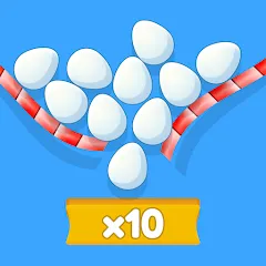 Скачать взломанную Eggs & Chickens: Cut Rope Game (Яйца и куры)  [МОД Unlimited Money]