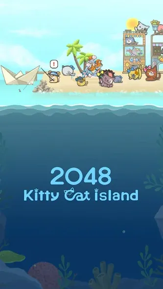 2048 Kitty Cat Island (Остров Кошачьеи Кошки) [МОД Menu] Screenshot 1