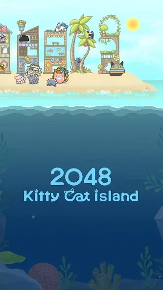 2048 Kitty Cat Island (Остров Кошачьеи Кошки) [МОД Menu] Screenshot 3