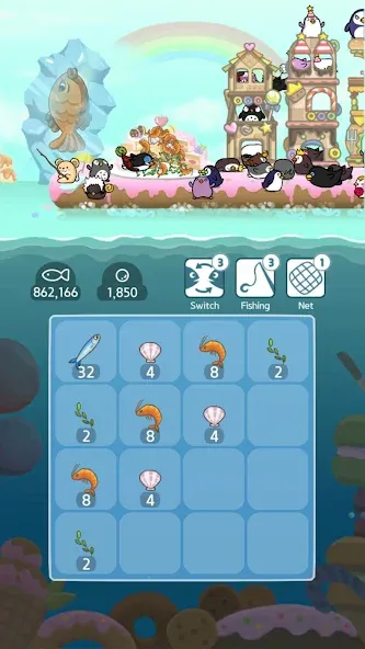 2048 Penguin Island [МОД Много денег] Screenshot 2
