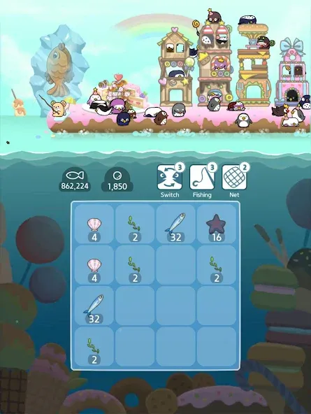 2048 Penguin Island [МОД Много денег] Screenshot 4