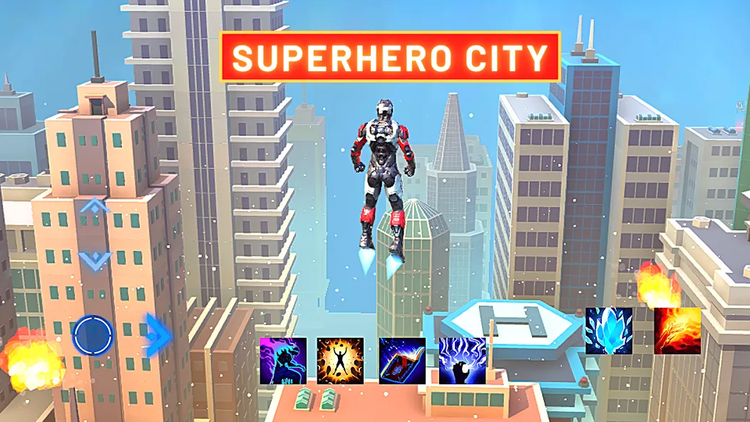 Super hero Flying iron jet man [МОД Бесконечные деньги] Screenshot 2