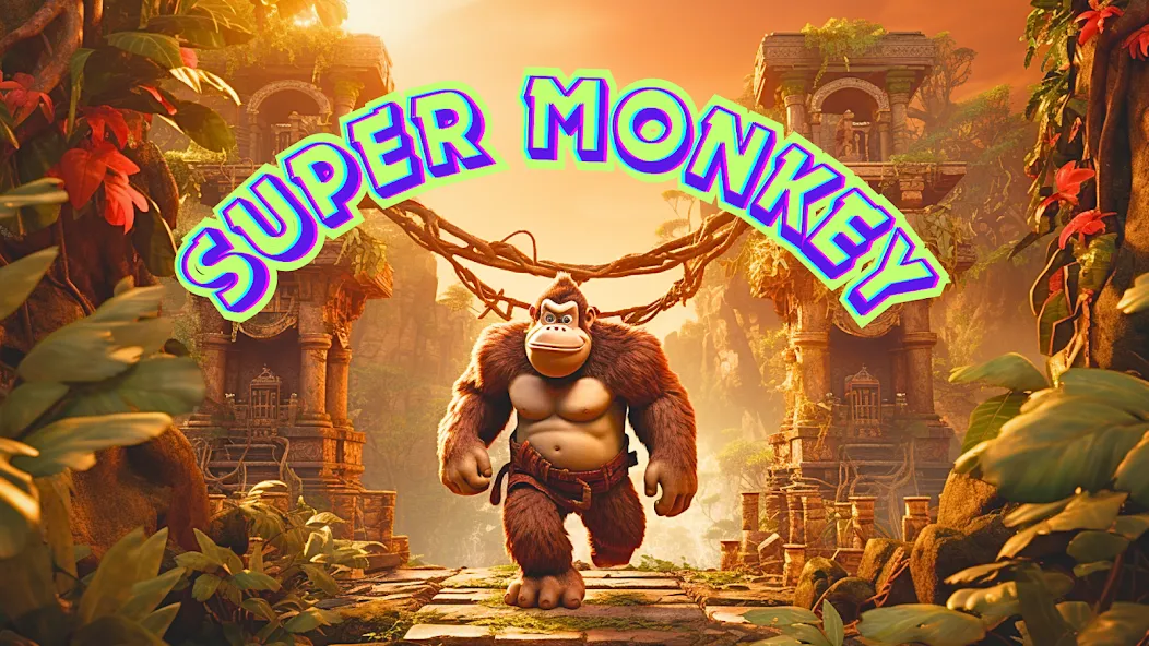 Monkey jungle run kong gorilla [МОД Unlocked] Screenshot 1