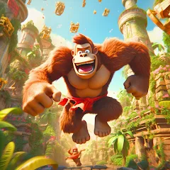 Скачать взлом Monkey jungle run kong gorilla  [МОД Unlocked]