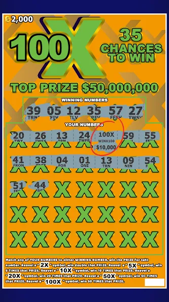 Lottery Scratchers Ticket Off (Лотерейный билет на ободрителейскретчи) [МОД Menu] Screenshot 1