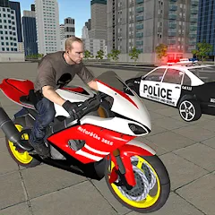 Скачать взломанную Bike Driving: Police Chase  [МОД Mega Pack]