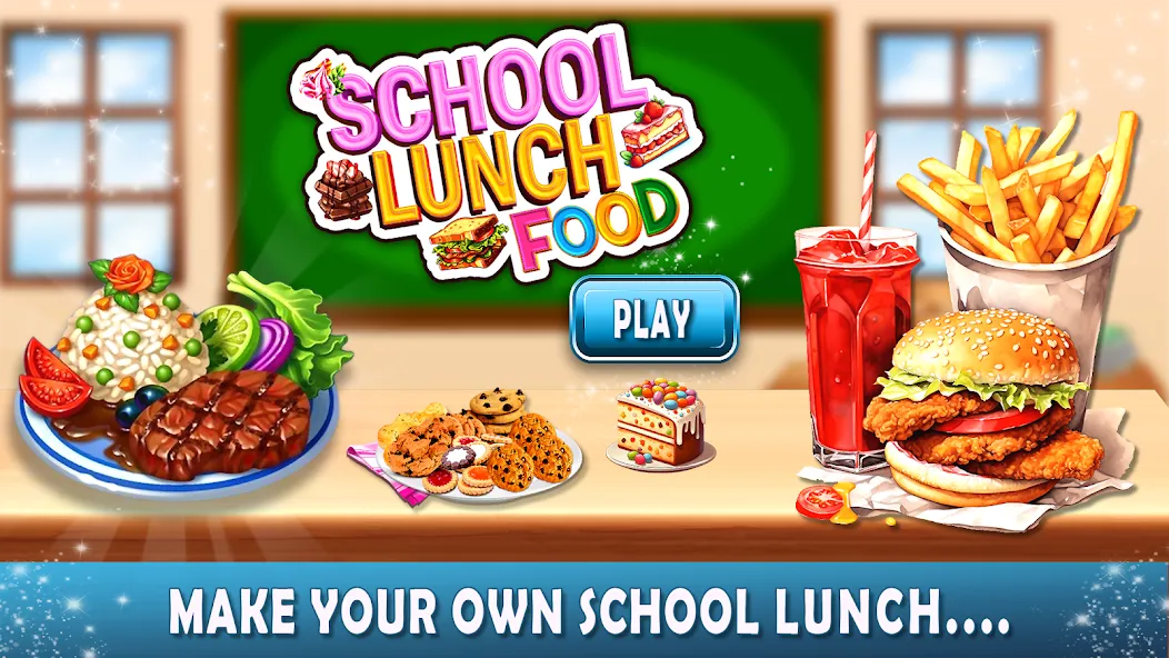 Lunch Box cooking Games 2023 (ШКОЛЬНЫЙ ОБЕД ПРИГОТОВЛЕНИЕ ПИЩИ Создание поваров) [МОД Menu] Screenshot 4
