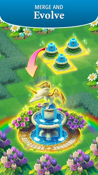 Merge Gardens (Мерж Гарденс) [МОД Бесконечные монеты] Screenshot 3