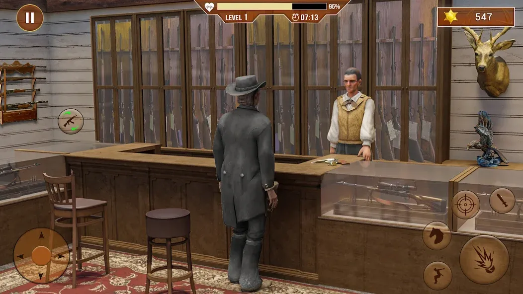 West Cowboy Shooting Games 3D [МОД Бесконечные деньги] Screenshot 3