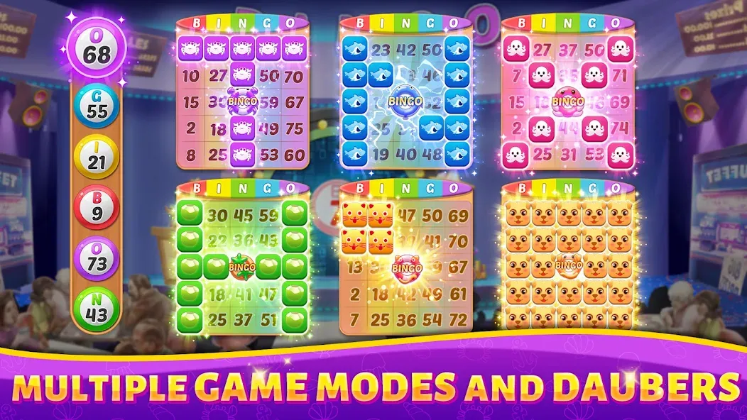Bingo Rush - Club Bingo Games (Бинго Раш) [МОД Все открыто] Screenshot 2