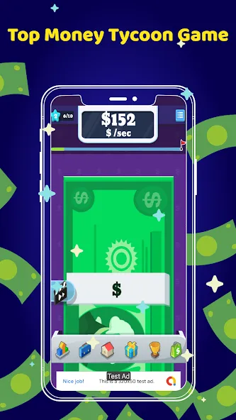 Money Clicker Game -Money Rain [МОД Много денег] Screenshot 1