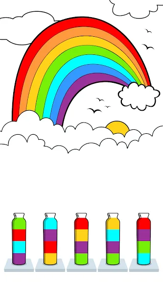 Sort Paint: Water Sort Puzzle (Сорт Пэйнт) [МОД Mega Pack] Screenshot 2