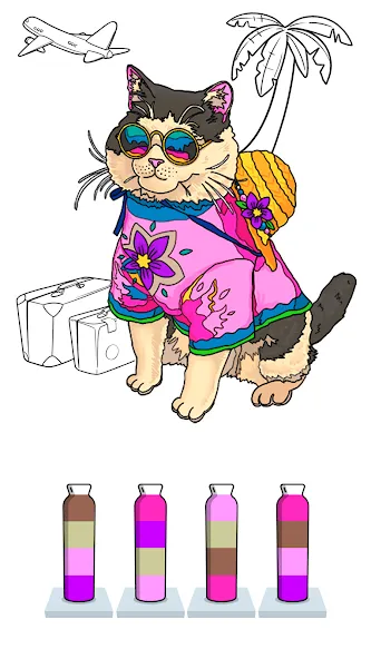 Sort Paint: Water Sort Puzzle (Сорт Пэйнт) [МОД Mega Pack] Screenshot 3