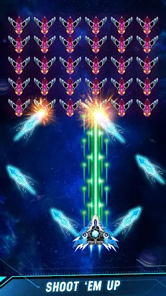 Space shooter - Galaxy attack (Спейс шутер) [МОД Unlimited Money] Screenshot 1