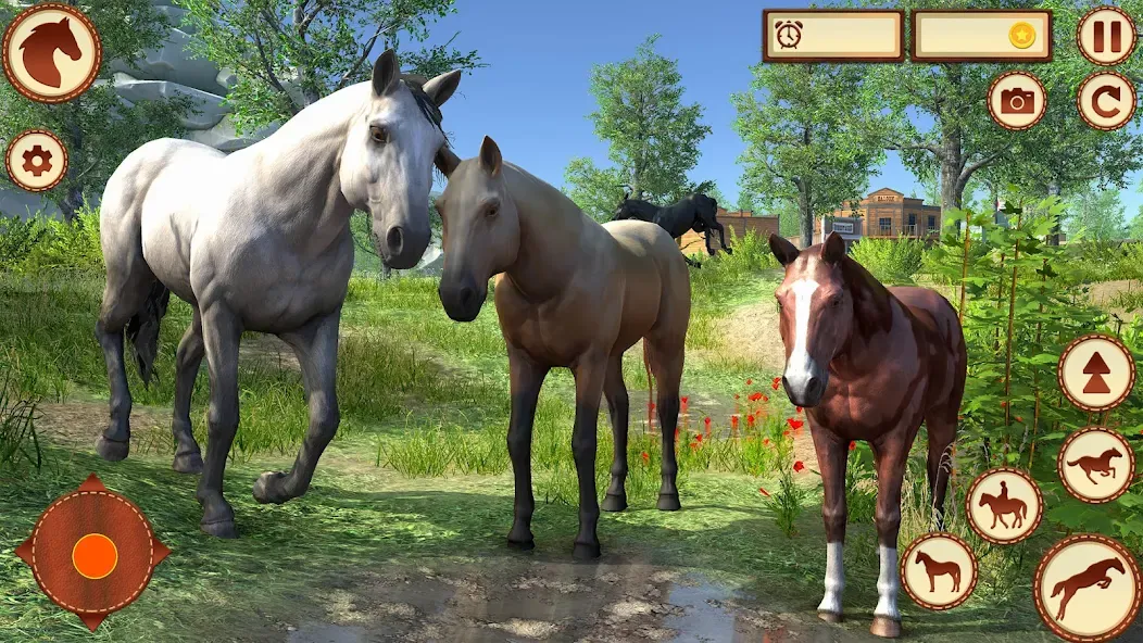 Virtual Wild Horse Family Sim (Виртуальное семейство диких лошадей) [МОД Все открыто] Screenshot 1
