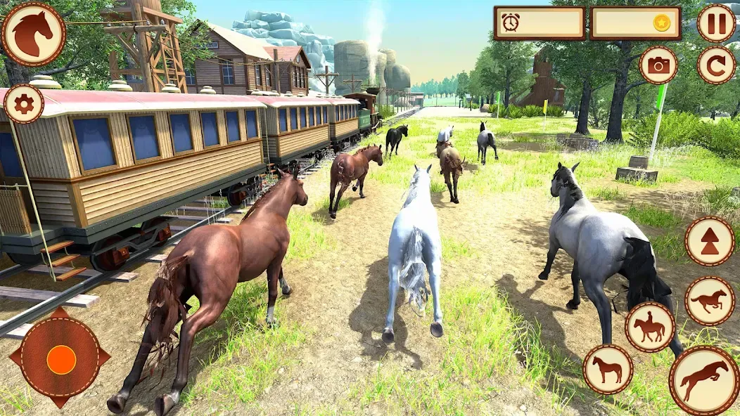 Virtual Wild Horse Family Sim (Виртуальное семейство диких лошадей) [МОД Все открыто] Screenshot 3