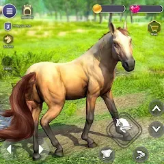 Взломанная Virtual Wild Horse Family Sim (Виртуальное семейство диких лошадей)  [МОД Все открыто]