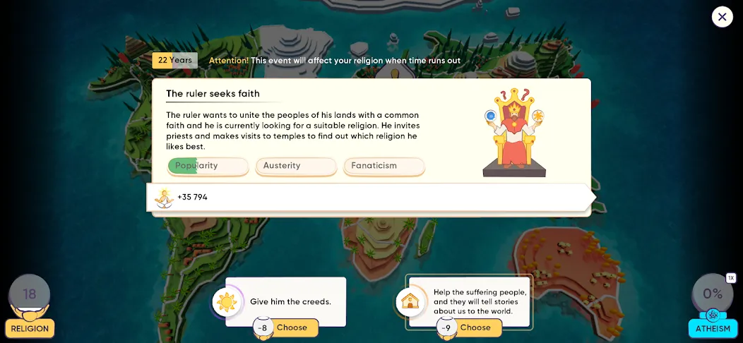 Religion Inc. God Simulator (Релиджн Инк) [МОД Много денег] Screenshot 2