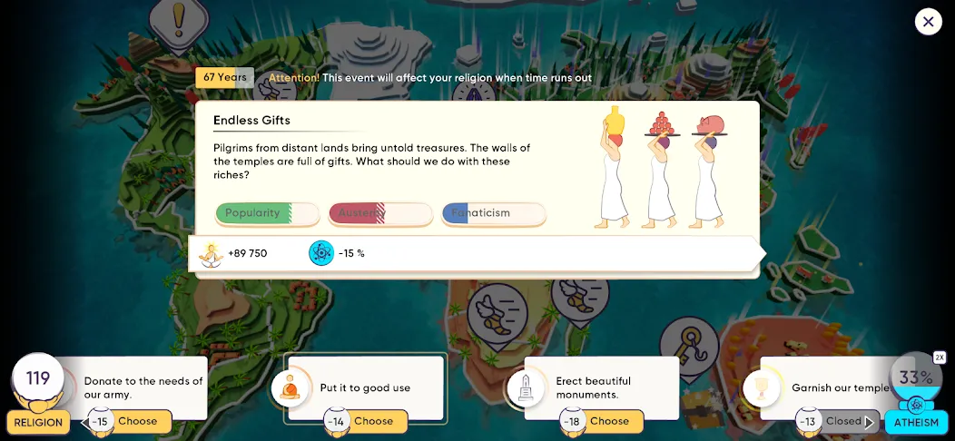 Religion Inc. God Simulator (Релиджн Инк) [МОД Много денег] Screenshot 4