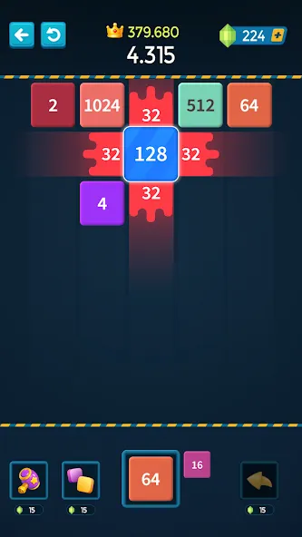 1M - Merge Number Block Puzzle [МОД Menu] Screenshot 2