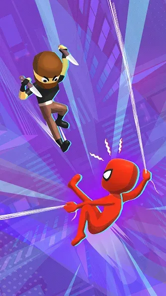 Web Master: Stickman Superhero (Вебмастер) [МОД Бесконечные монеты] Screenshot 1