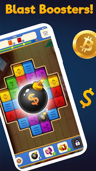 Crypto Blocks Puzzle Challenge [МОД Много денег] Screenshot 3