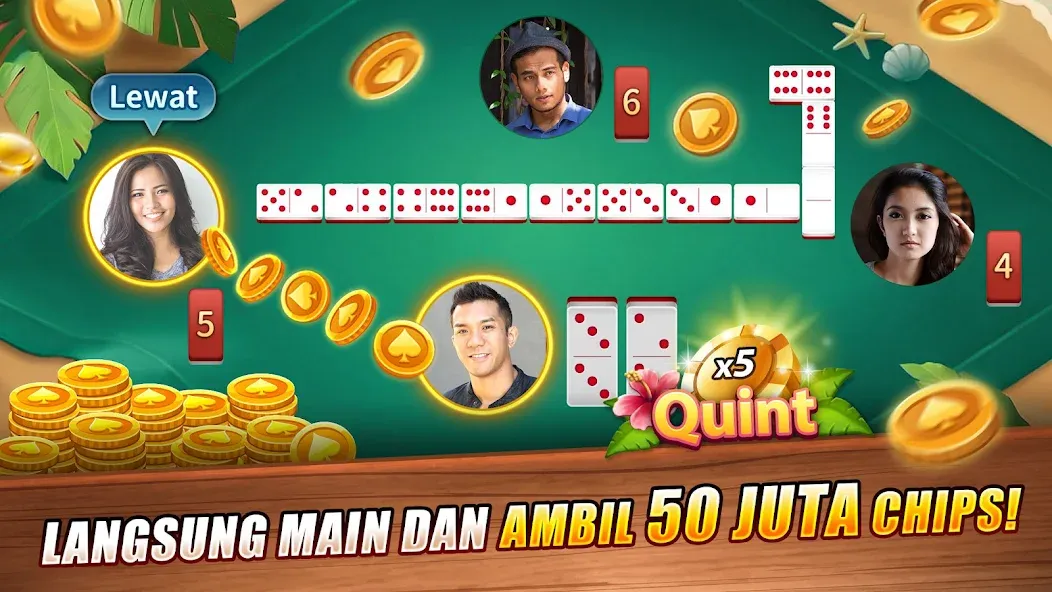 LUXY Domino Gaple QiuQiu Poker (Лукси Домино Гапл Киукиу Покер) [МОД Бесконечные деньги] Screenshot 1