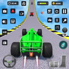 Скачать взломанную Formula Car Stunt - Car Games (Формула автомобиль трюк)  [МОД Меню]