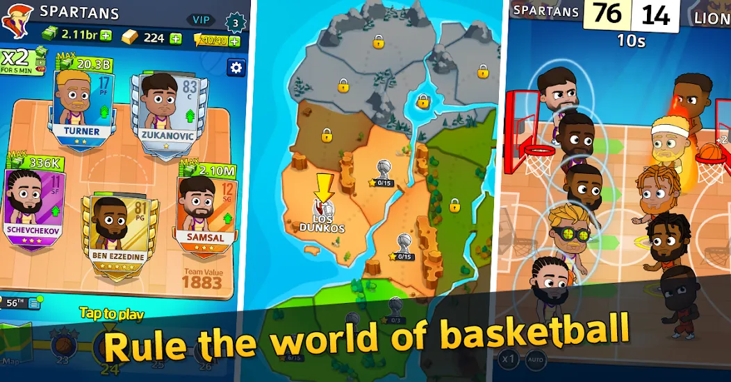 Idle Five Basketball tycoon (Айдл Файв Баскетбольный тайкун) [МОД Unlimited Money] Screenshot 1