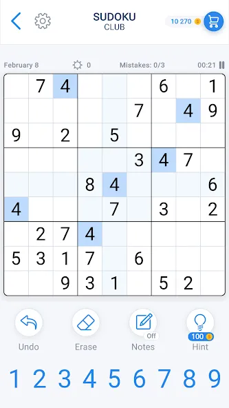 Sudoku Game - Daily Puzzles [МОД Unlimited Money] Screenshot 1