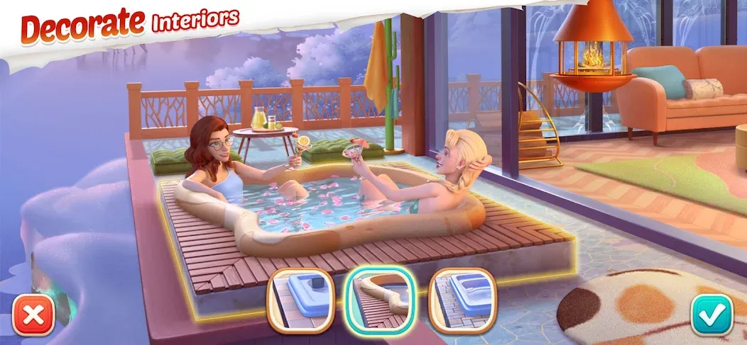 Garden Affairs: Design & Match (Гарден Эфферс) [МОД Бесконечные монеты] Screenshot 5