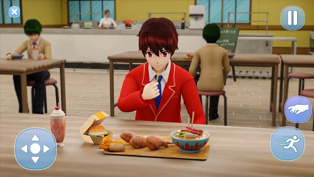 Anime Boy High School Life 3d [МОД Меню] Screenshot 2